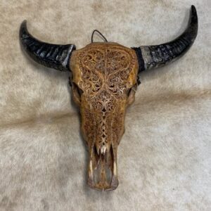 Gegraveerde bruine buffel