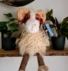 Knuffel geit gevlekt 45 cm