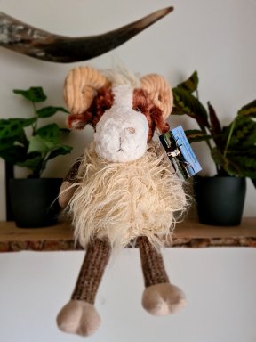 Knuffel geit gevlekt 45 cm