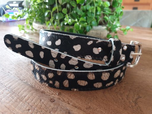 Koeienhuid riem 3 cm breed 85 cm