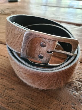 Koeienhuidriem 1 camel 85 cm