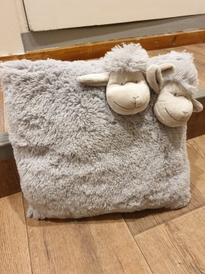 Kussen schapenkopjes grijs