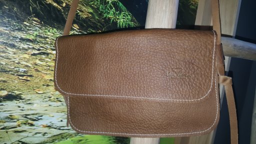 Leren tasje cognac