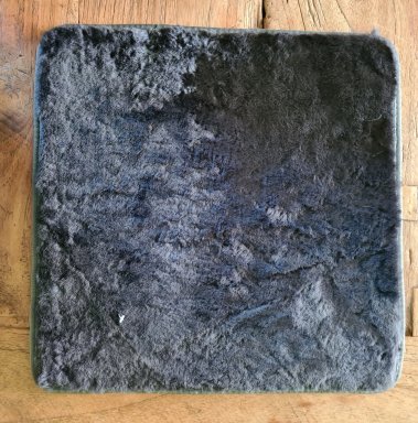Stoelpad merinowol grijs